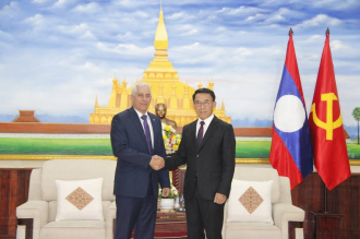  Lao Party Leader Receives Cuban Foreign Ministry Delegation